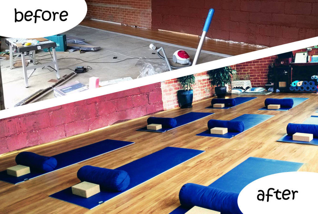 set up yoga studio on small budget