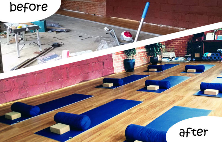 set up yoga studio on small budget