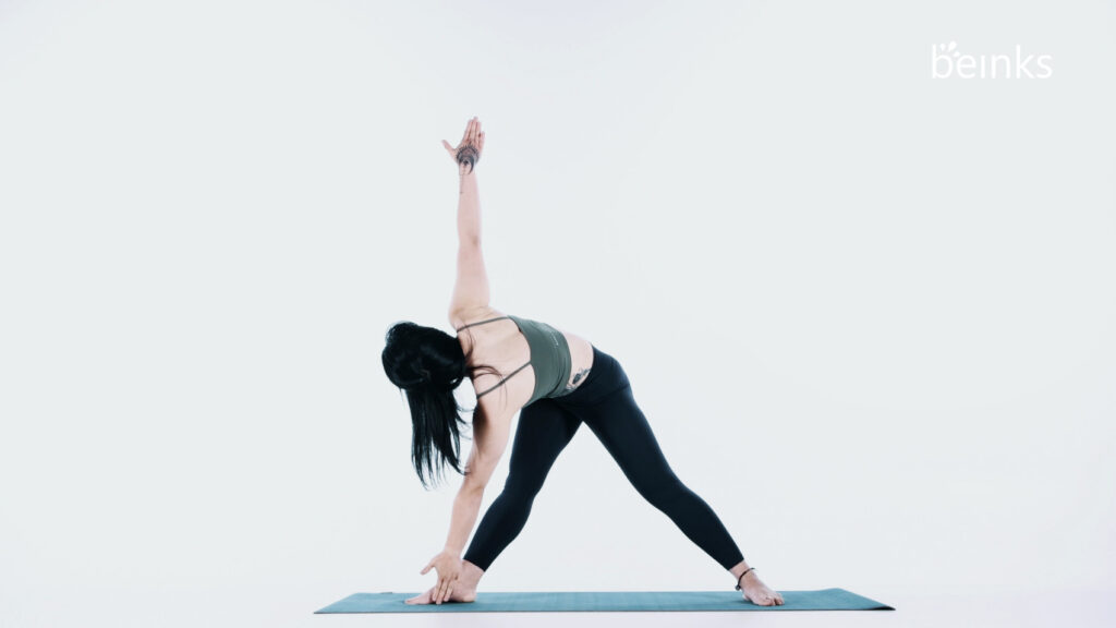 beinks – revolved triangle pose